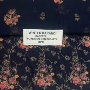 Bareeze Winter Karandi 3pc With Sonydarti Chiffon Duppata Mk - 153