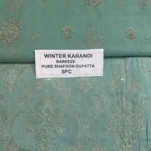 Bareeze Winter Karandi 3pc With Sonydarti Chiffon Duppata Mk - 154