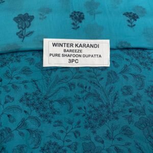 Bareeze Winter Karandi 3pc With Sonydarti Chiffon Duppata Mk - 155