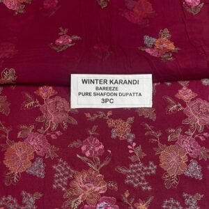Bareeze Winter Karandi 3pc With Sonydarti Chiffon Duppata Mk - 156