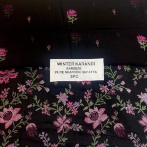 Bareeze Winter Karandi 3pc With Sonydarti Chiffon Duppata Mk - 157