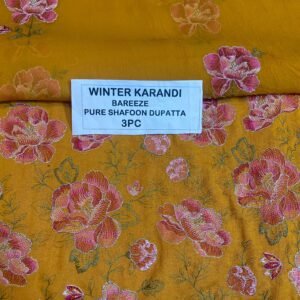 Bareeze Winter Karandi 3pc With Sonydarti Chiffon Duppata Mk - 158