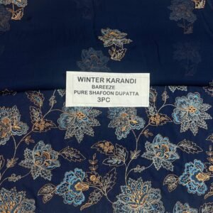 Bareeze Winter Karandi 3pc With Sonydarti Chiffon Duppata Mk - 159