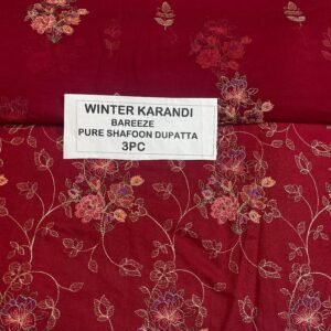 Bareeze Winter Karandi 3pc With Sonydarti Chiffon Duppata Mk - 160