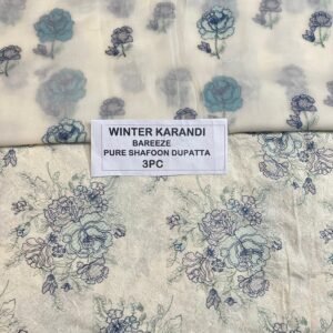 Bareeze Winter Karandi 3pc With Sonydarti Chiffon Duppata Mk - 164