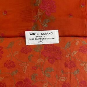 Bareeze Winter Karandi 3pc With Sonydarti Chiffon Duppata Mk - 166