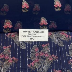 Bareeze Winter Karandi 3pc With Sonydarti Chiffon Duppata Mk - 168
