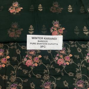 Bareeze Winter Karandi 3pc With Sonydarti Chiffon Duppata Mk - 170