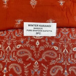 Bareeze Winter Karandi 3pc With Sonydarti Chiffon Duppata Mk - 171