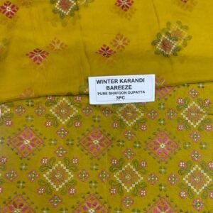 Bareeze Winter Karandi 3pc With Sonydarti Chiffon Duppata Mk - 241