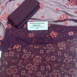 Bareeze Winter Karandi 3pc Collection 2026 Mk – 93