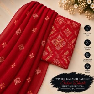 Bareeze Winter Karandi 3pc With Sonydarti Chiffon Duppata Mk - 184