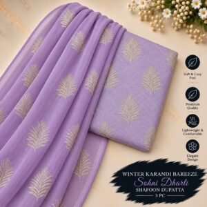 Bareeze Winter Karandi 3pc With Sonydarti Chiffon Duppata Mk - 185