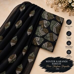 Bareeze Winter Karandi 3pc With Sonydarti Chiffon Duppata Mk - 189