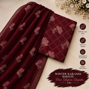 Bareeze Winter Karandi 3pc With Sonydarti Chiffon Duppata Mk - 191
