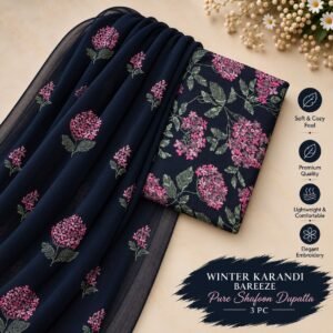 Bareeze Winter Karandi 3pc With Sonydarti Chiffon Duppata Mk - 192