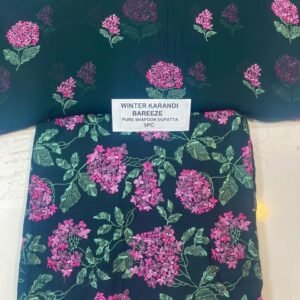 Bareeze Winter Karandi 3pc With Sonydarti Chiffon Duppata Mk - 213