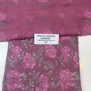 Bareeze Winter Karandi 3pc With Sonydarti Chiffon Duppata Mk - 215