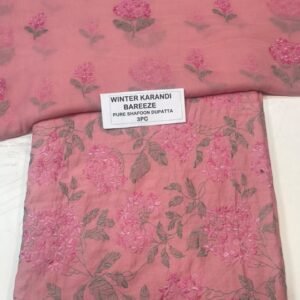 Bareeze Winter Karandi 3pc With Sonydarti Chiffon Duppata Mk - 217