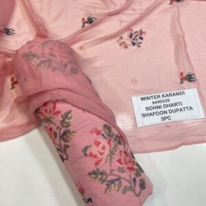 Bareeze Winter Karandi 3pc With Sonydarti Chiffon Duppata Mk - 218