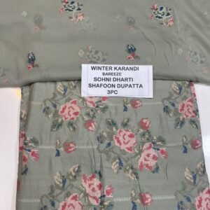 Bareeze Winter Karandi 3pc With Sonydarti Chiffon Duppata Mk - 220