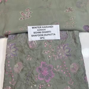 Bareeze Winter Karandi 3pc With Sonydarti Chiffon Duppata Mk - 223