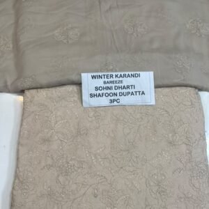 Bareeze Winter Karandi 3pc With Sonydarti Chiffon Duppata Mk - 224