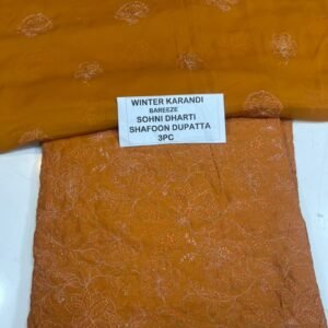 Bareeze Winter Karandi 3pc With Sonydarti Chiffon Duppata Mk - 228
