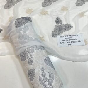 Bareeze Winter Karandi 3pc With Sonydarti Chiffon Duppata Mk - 229