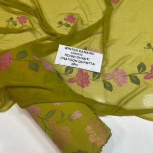 Bareeze Winter Karandi 3pc With Sonydarti Chiffon Duppata Mk - 231