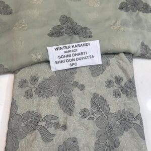 Bareeze Winter Karandi 3pc With Sonydarti Chiffon Duppata Mk - 232