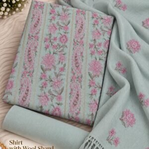 Bareeze Winter Karandi With Pure Pashmina Shawl  Mk - 10