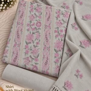 Bareeze Winter Karandi With Pure Pashmina Shawl  Mk - 11
