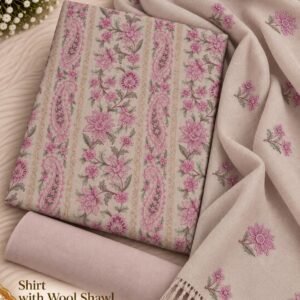 Bareeze Winter Karandi With Pure Pashmina Shawl  Mk - 12