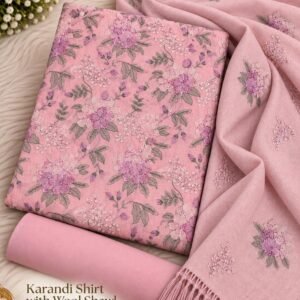 Bareeze Winter Karandi With Pure Pashmina Shawl  Mk - 13