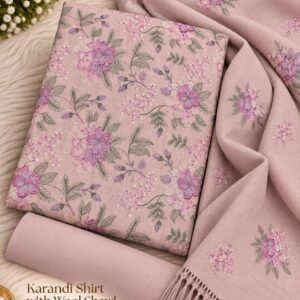 Bareeze Winter Karandi With Pure Pashmina Shawl  Mk - 14