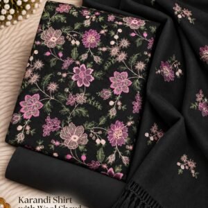Bareeze Winter Karandi With Pure Pashmina Shawl  Mk - 19