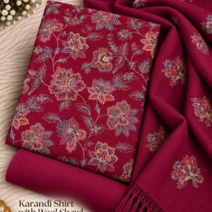 Bareeze Winter Karandi With Pure Pashmina Shawl  Mk - 21