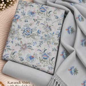Bareeze Winter Karandi With Pure Pashmina Shawl  Mk - 27