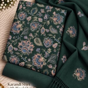 Bareeze Winter Karandi With Pure Pashmina Shawl  Mk - 23