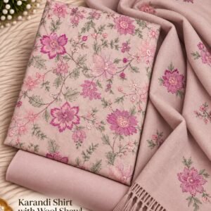Bareeze Winter Karandi With Pure Pashmina Shawl  Mk - 26