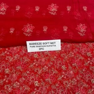 Bareeze Net Collection With Handwork Nag With Pure Pakistani  Chiffon Duppata 2026 - 42