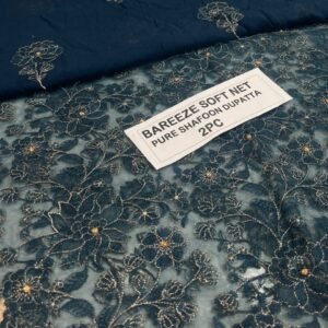Bareeze Net Collection With Handwork Nag With Pure Pakistani  Chiffon Duppata 2026 - 45