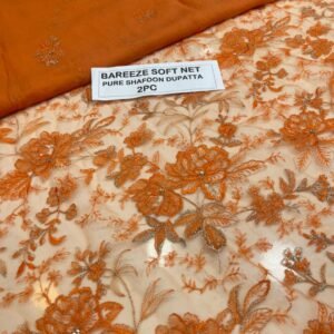 Bareeze Net Collection With Handwork Nag With Pure Pakistani  Chiffon Duppata 2026 - 50