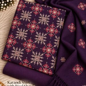 Bareeze Winter Karandi With Pure Pashmina Shawl  Mk - 28