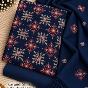 Bareeze Winter Karandi With Pure Pashmina Shawl  Mk - 29