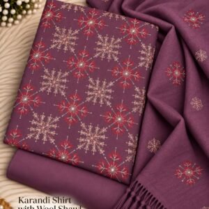 Bareeze Winter Karandi With Pure Pashmina Shawl  Mk - 31