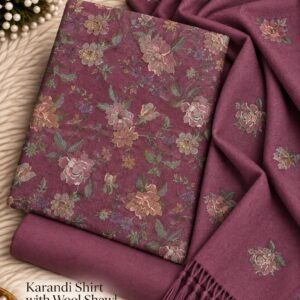 Bareeze Winter Karandi With Pure Pashmina Shawl  Mk - 33