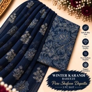Bareeze Winter Karandi 3pc Collection 2026 Mk – 121