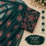 Bareeze 3Pc Velvet Micro 9000 Phonex With Handwork Mk - 1